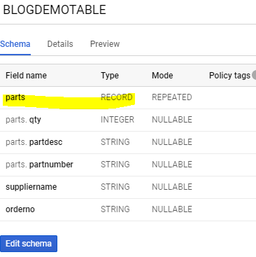 Using Google Cloud Function to save JSON payload from Google Storage Event to Google Bigquery